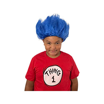 My Costume Wigs Thing 1 and Thing 2 wig Blue Dr Suess