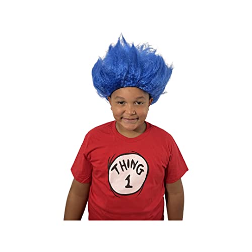 My Costume Wigs Thing 1 and Thing 2 wig Blue Dr Suess