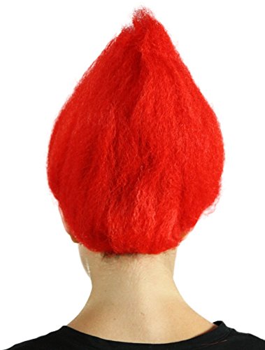 My Costume Wigs Women's Majestic Troll Wig (Red) One Size fits All with Halloween DELIVERY