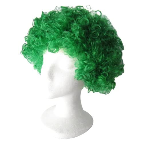 St. Patrick’s Day Green Curly Wig Afro Cosplay