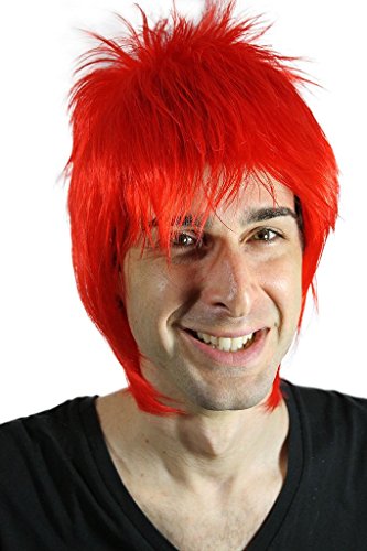 My Costume Wigs Men's David Bowie | Ziggy Stardust (Red) One Size fits all