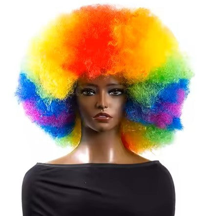 Rainbow Afro Costume Wig – Multicolor Curly Costume Hair