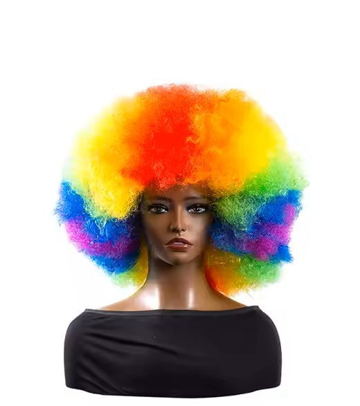 Rainbow Afro Costume Wig – Multicolor Curly Costume Hair