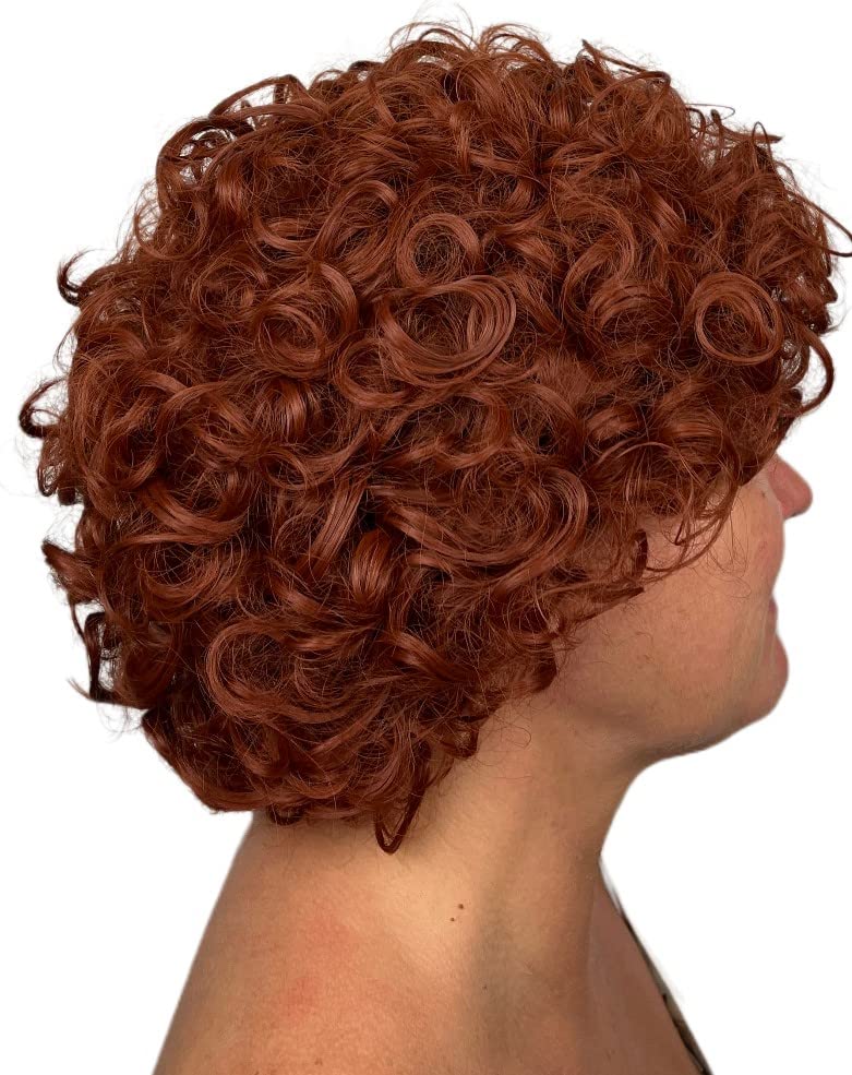 Short Red Curly Costume Wig – Classic Ringlet Style