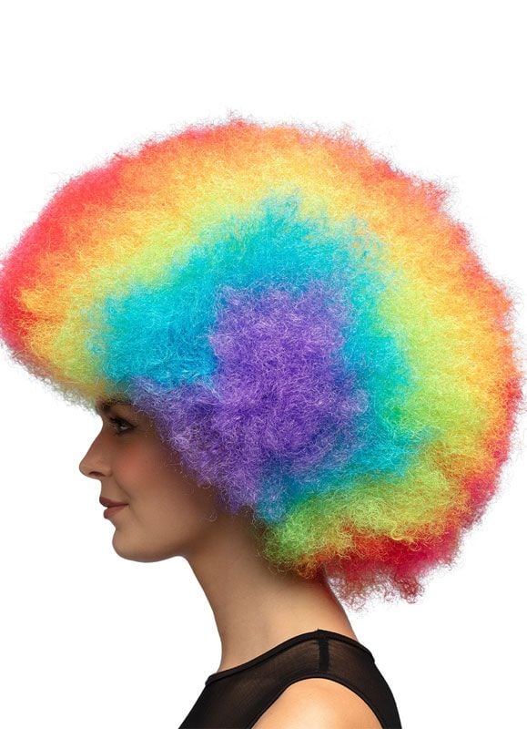 Rainbow Afro Costume Wig – Multicolor Curly Costume Hair