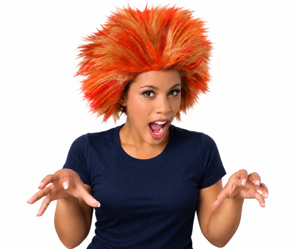 Orange Cat Costume Wig – Spiky Furry Theater & Halloween Wig