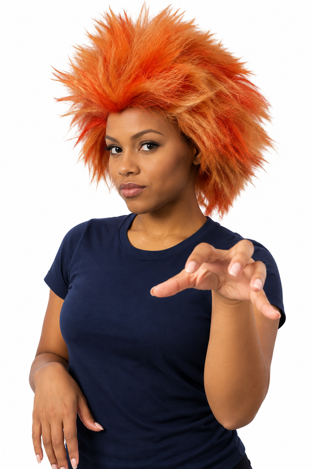 Orange Cat Costume Wig – Spiky Furry Theater & Halloween Wig