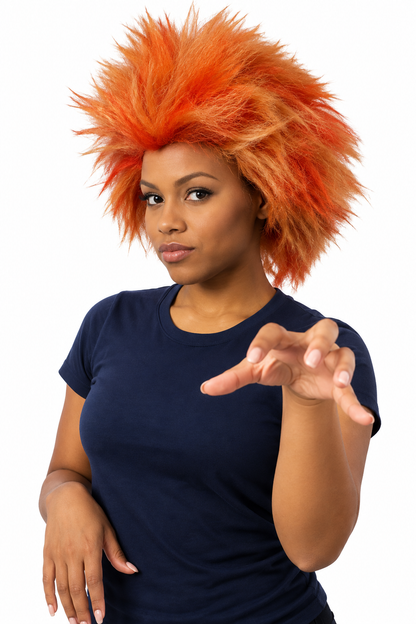 Orange Cat Costume Wig – Spiky Furry Theater & Halloween Wig