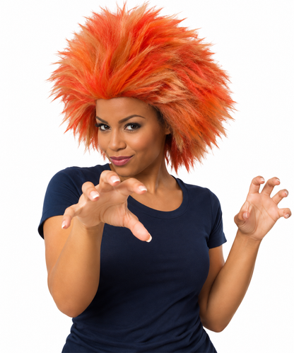 Orange Cat Costume Wig – Spiky Furry Theater & Halloween Wig