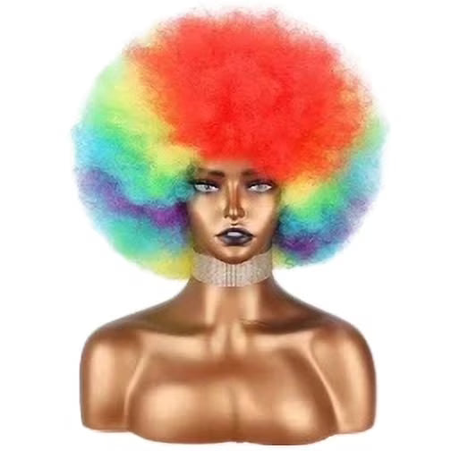Rainbow Afro Costume Wig – Multicolor Curly Costume Hair