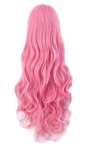 My Costume Wigs Long Hair Spiral Curly Cosplay Costume Wig (Dark Pink)