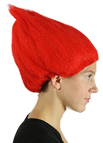 My Costume Wigs Women's Majestic Troll Wig (Red) One Size fits All with Halloween DELIVERY