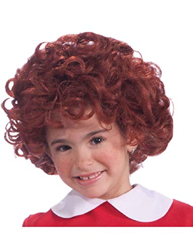 Orphan Annie Child's Kids Bright Red Curly Costume Dress Up Wig