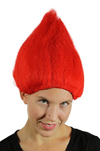 My Costume Wigs Women's Majestic Troll Wig (Red) One Size fits All with Halloween DELIVERY