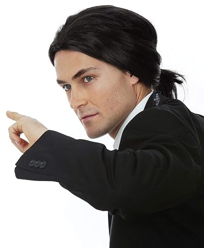 My Costume Wigs Assassin Wick Wig Hitman Wig Black Keanu Wig 90s Mens Costume - Hitman Black Wig Vincent Vega Wig Hairstyle Can Tie into Ponytail. Professor Snape