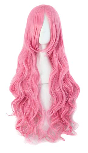 My Costume Wigs Long Hair Spiral Curly Cosplay Costume Wig (Dark Pink)